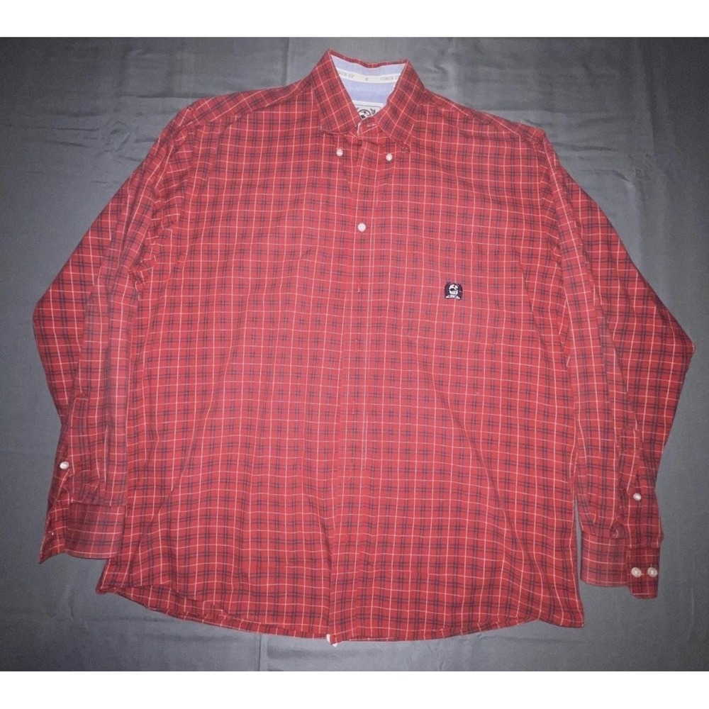 Cinch Shirt Mens L Red Plaid Cotton Long Sleeve‎ Button Up Western Casual